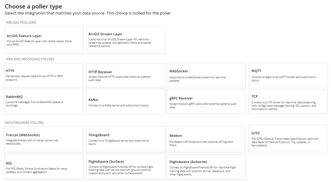 Data source poller configuration in GeoSightOps.